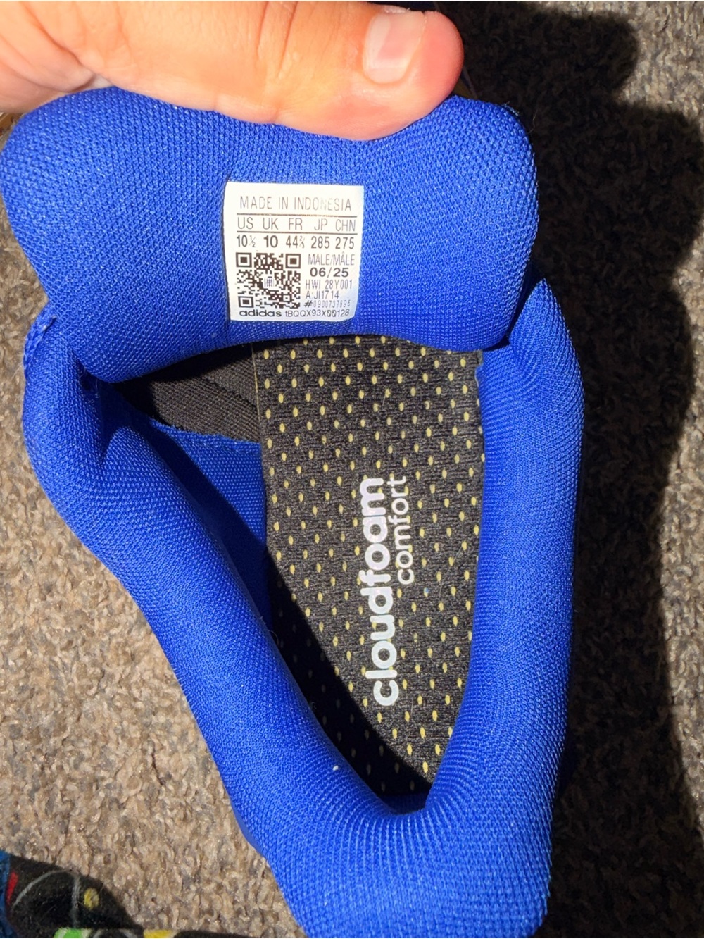 adidas Blue Sneakers with Yellow Stripes - Picture 6 of 6